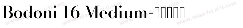 Bodoni 16 Medium字体转换